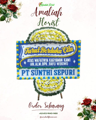 Papan Bunga Duka di Unir Sirau